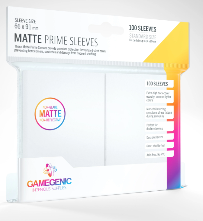 Gamegenic - Matte Prime Sleeves White (100 Sleeves)