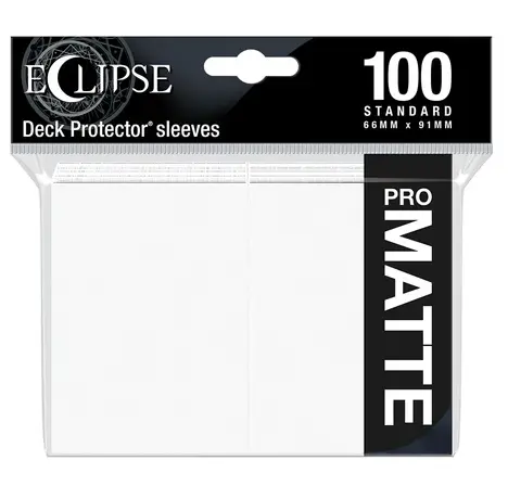 Eclipse Matte Standard Sleeves: Arctic White (100 Sleeves)