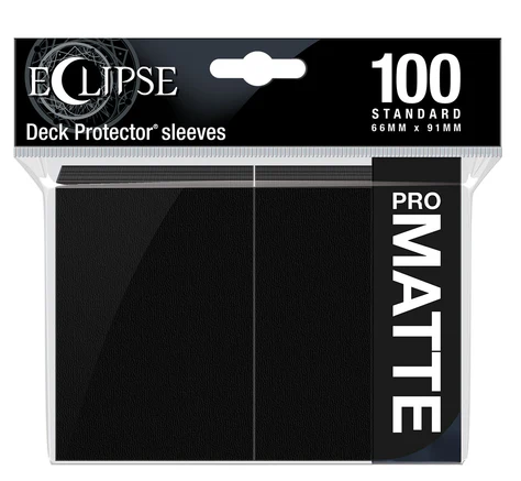 Eclipse Matte Standard Sleeves: Jet Black (100 Sleeves)