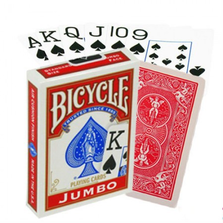 Bicycle Rider Jumbo poker cards (Blue or red)