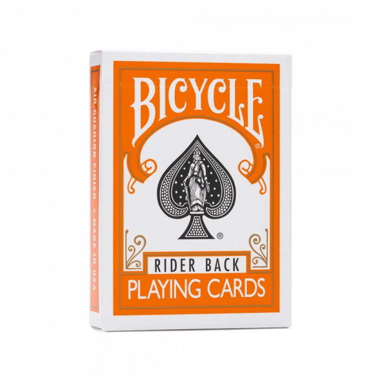 Bicycle Orange Rider Back cards