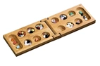 Kalaha / Mancala, foldable, travel game, bamboo (3258)