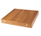 Walnut Burl Chess set 40x40cm with Modern Style Chessmen Manopoulos