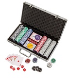 Poker set, 300 poker chips in aluminium case (3757)