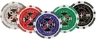 Poker set, 300 poker chips in aluminium case (3757)