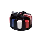 Bicycle Revolving Poker Chip Rack With Handle, 200 x Chips, 2 Decks