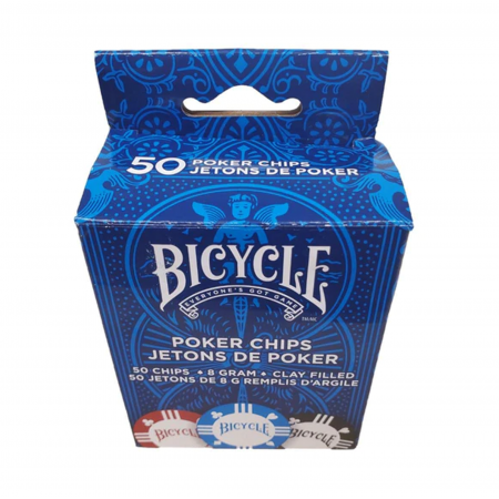 Bicycle Clay Poker Chips 50 Count 8 Gram