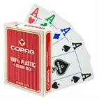 Copag 4 Colour poker cards 100% plastic (Röd)