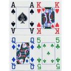 Copag 4 Colour poker cards 100% plastic (Röd)