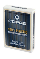 Copag Poker Size - 4 Corner Jumbo Index, 100% Plastic (Blue)