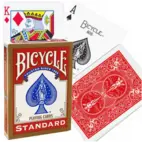 Bicycle Rider Standard poker cards golden frame, Red or Blue