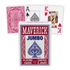 Maverick Jumbo Index playing cards (Blå/röd)
