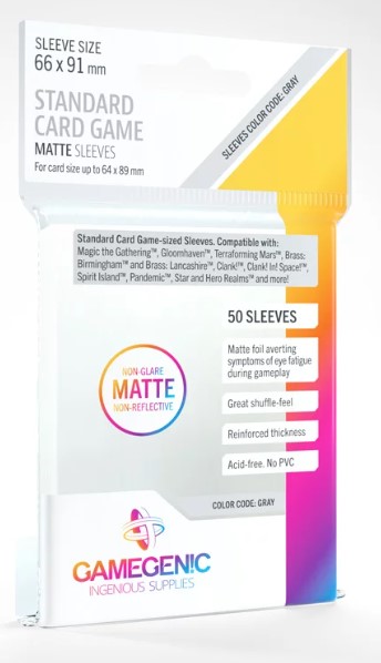 (66x91 mm) Gamegenic - Matte Standard Card Game Sleeves