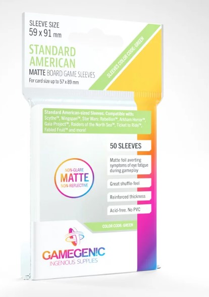 (59X91 mm) Gamegenic - Matte American Sleeves
