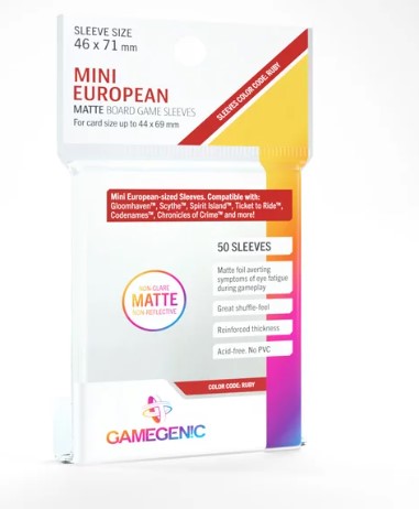 (46x71 mm) Gamegenic - Matte Mini European Sleeves