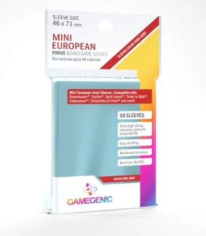 (46x71 mm) Gamegenic - PRIME Mini European Sleeves