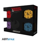 Dungeons & Dragons: Set 4 espresso mugs - D20