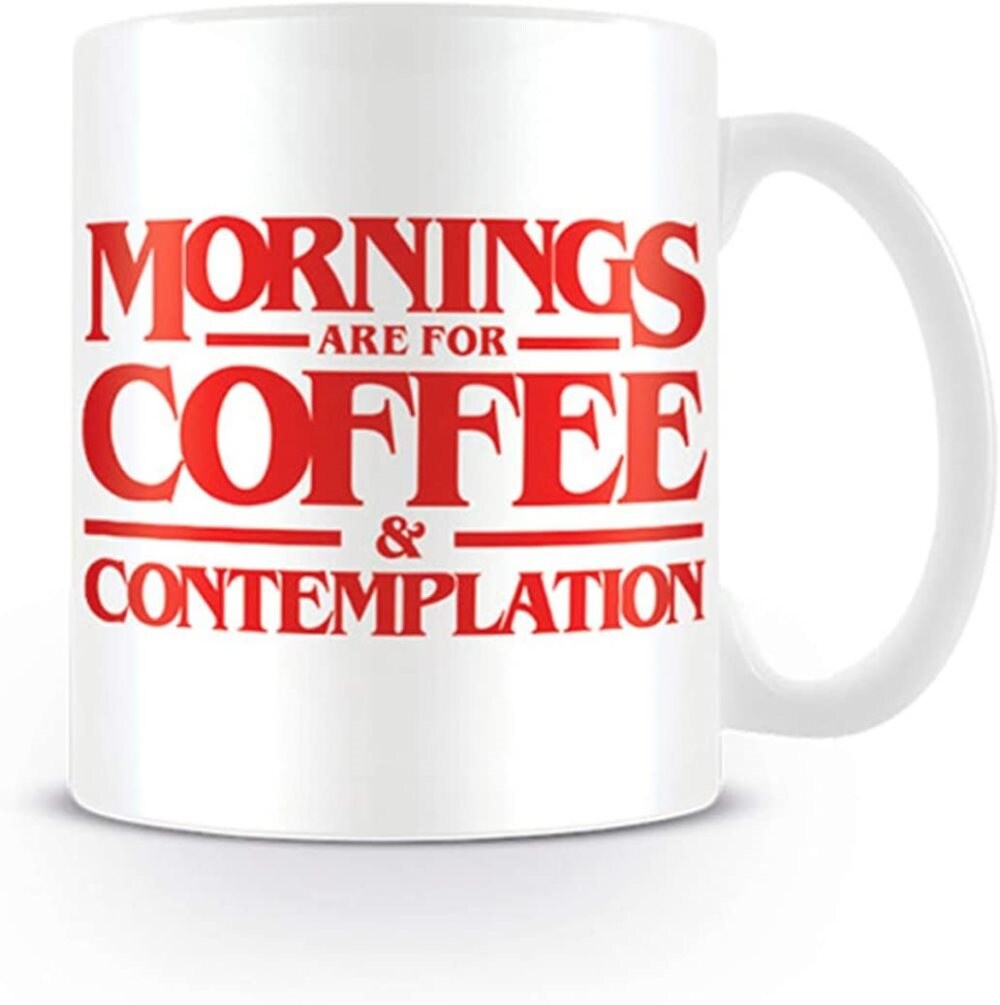 Stranger Things Mug Coffee and Contemplation