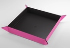 Gamegenic - Magnetic Dice Tray Square: Black / Pink
