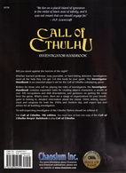 Call Of Cthulhu RPG: Investigator Handbook