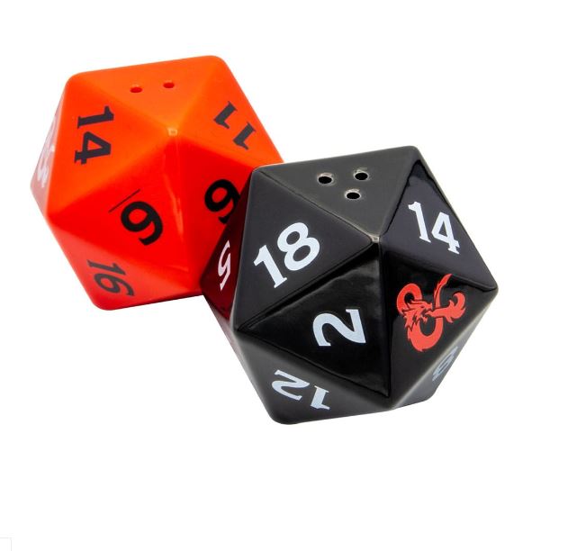 Dungeons & Dragons 3D Salt and Pepper Shaker Dice