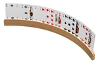 Playing card holder, wood, 50 cm  (6695)