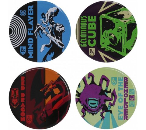 Dungeons & Dragons Monsters Set of 4 Metal Coasters