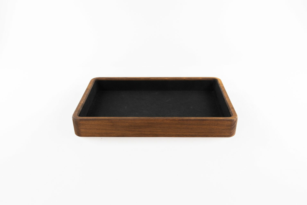Dice Tray Real Wood - Brown