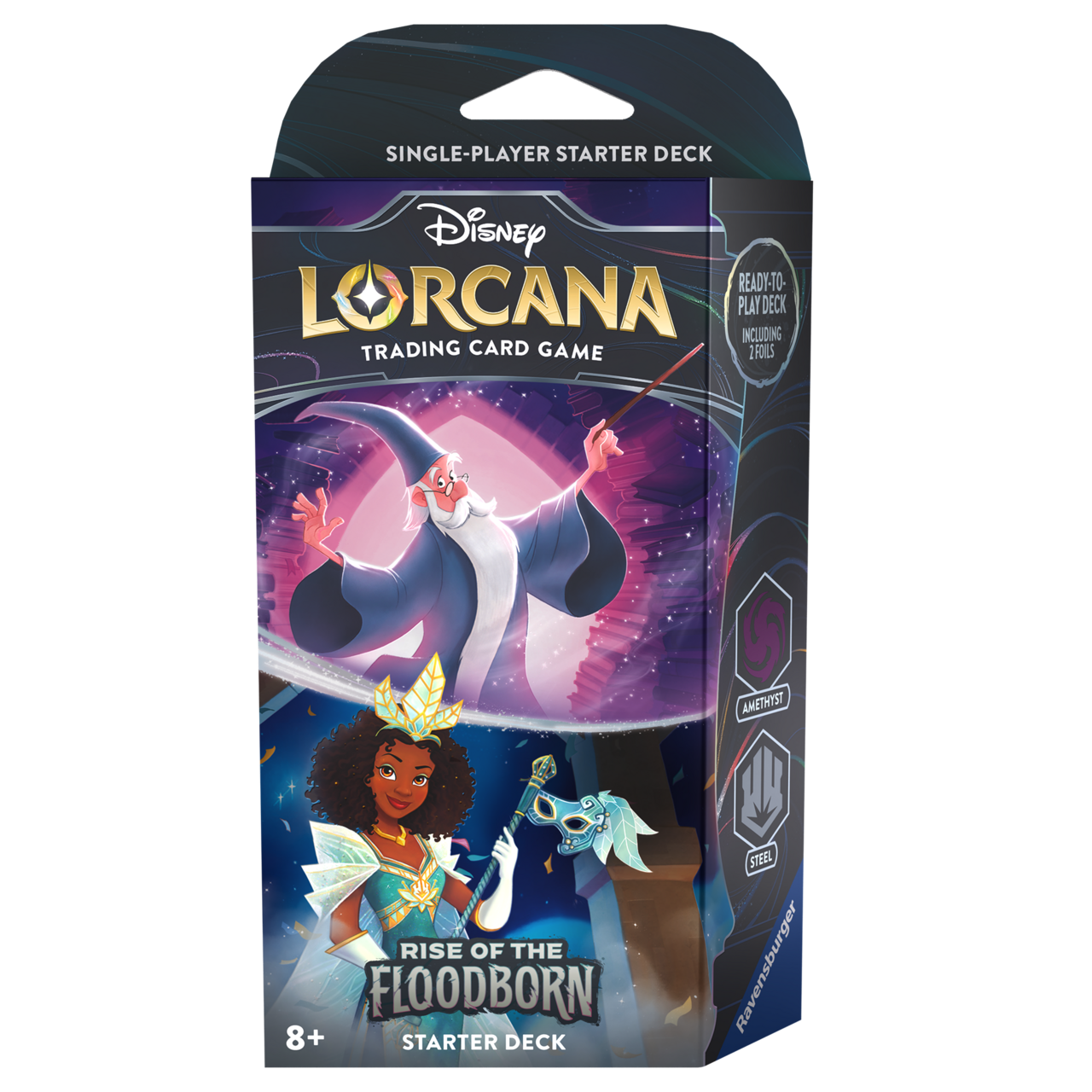Disney Lorcana TCG: Rise of the Floodborn - Starter deck - Merlin and Tiana (Amethyst & Steel)