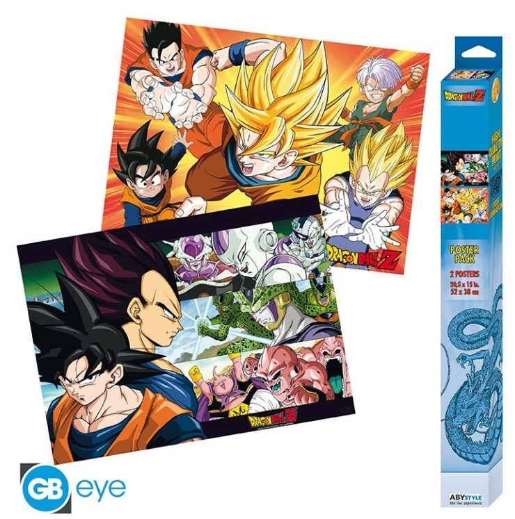 DRAGON BALL - Set 2 Chibi Posters - Saiyans (52x35 cm)
