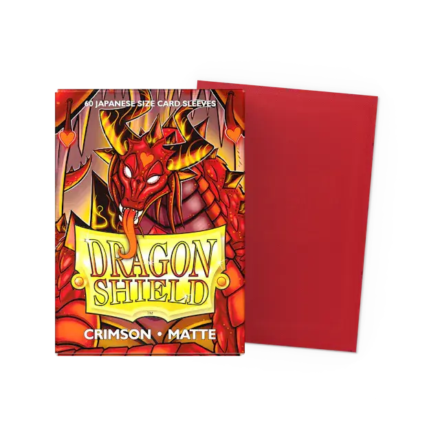 Dragon Shield Japanese size Matte Sleeves - Crimson
