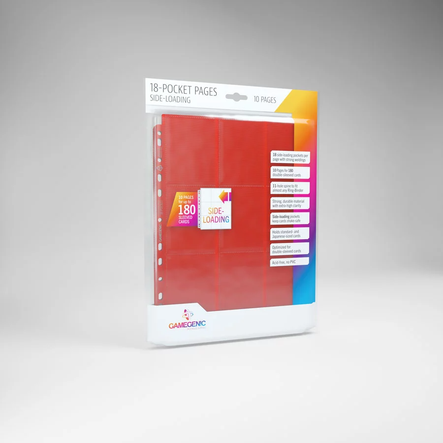Sideloading 18-Pocket Pages 10 pcs pack Red