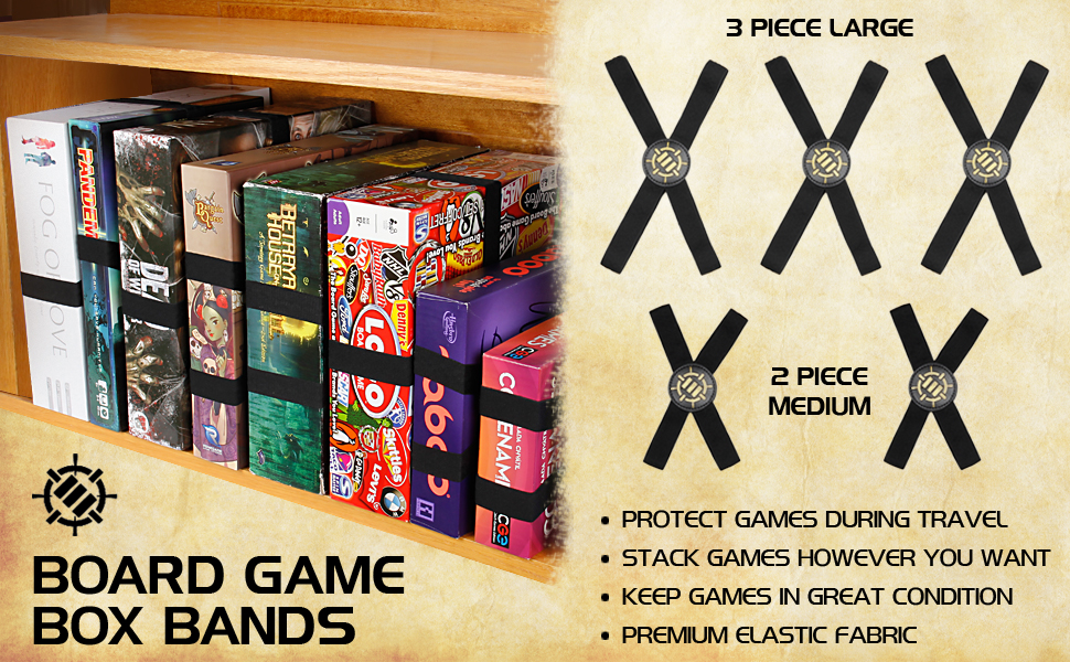Tabletop Game Box Bands - Black