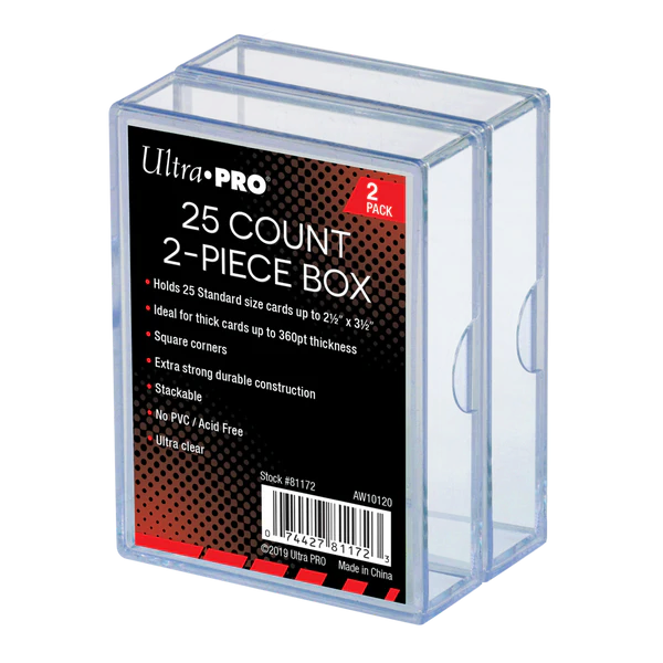 Ultra Pro 2-Piece 25 Count Clear Card Storage Box (2st)