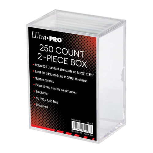 Ultra Pro 2-Piece 250 Count Clear Card Storage Box