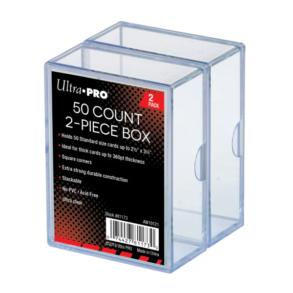 Ultra Pro 2-Piece 50 Count Clear Card Storage Box (2ct)