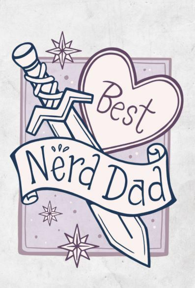 Gratulationskort - Best Nerd Dad
