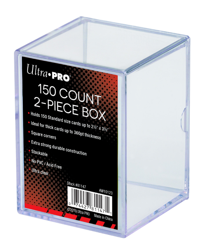 2-Piece 150 Count Clear Card Storage Box