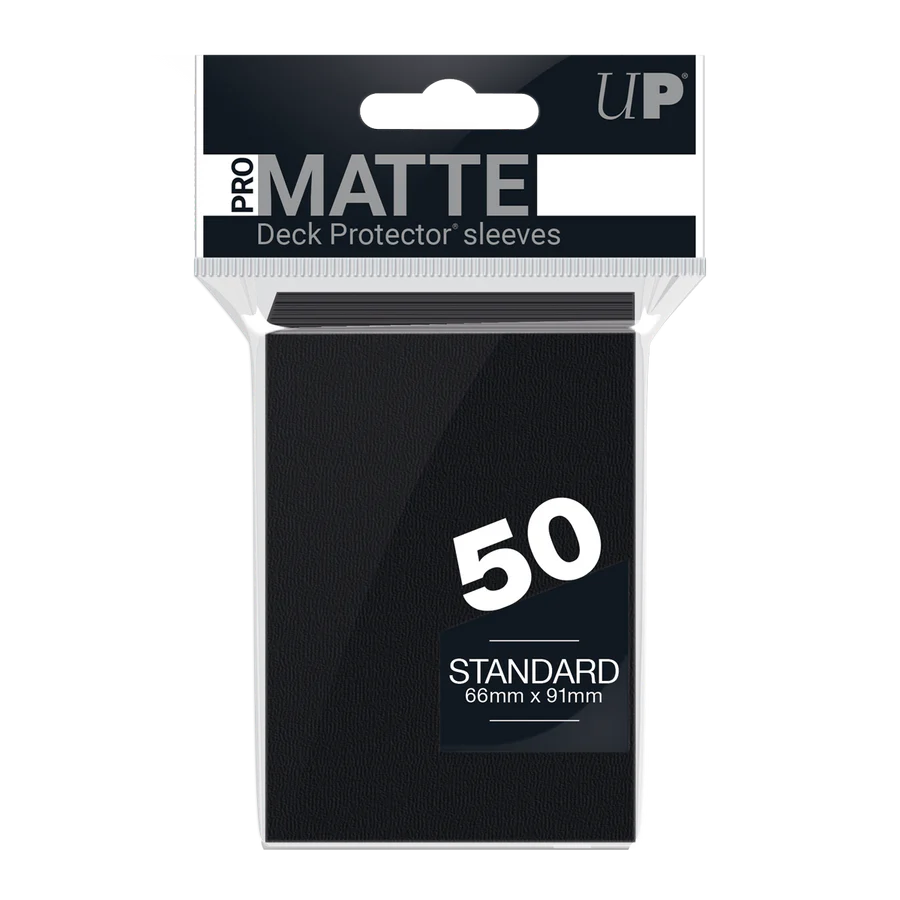 50ct Pro-Matte Black Standard Deck Protectors
