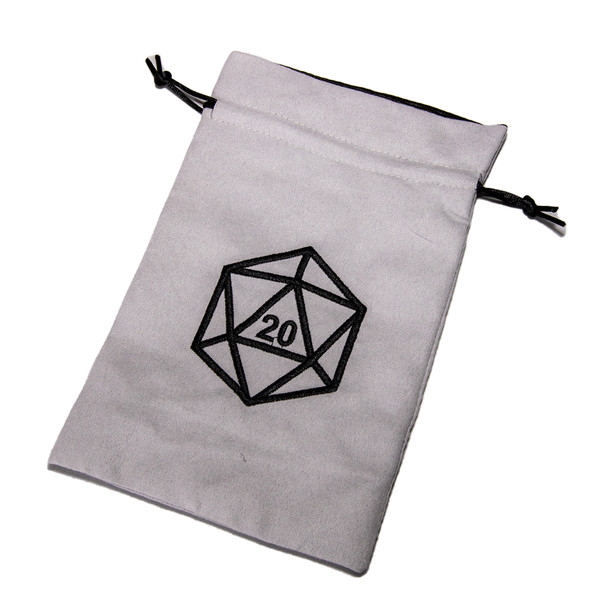 Dice Bag D20 Grey