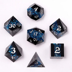 Captured Magic Sharp Edge Resin Dice Set Mana Path Blue