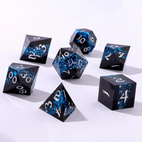 Captured Magic Sharp Edge Resin Dice Set Mana Path Blue