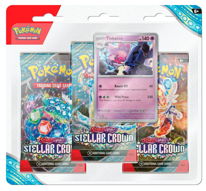 Scarlet & Violet 7 Stellar Crown 3-pack Blister - Tinkaton