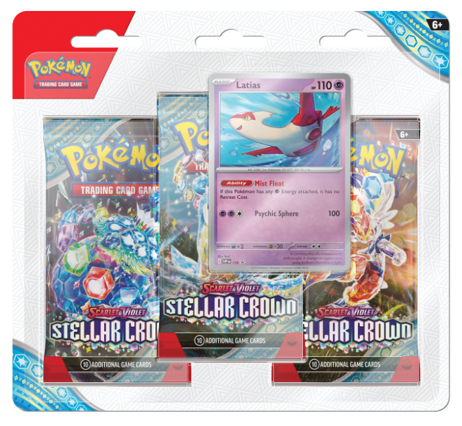 Scarlet & Violet 7 Stellar Crown 3-pack Blister - Latias
