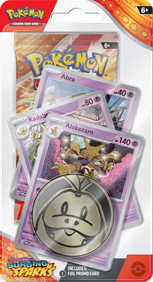 Pokémon TCG - Scarlet & Violet  Surging Sparks Premium Checklane Blister - Alakazam